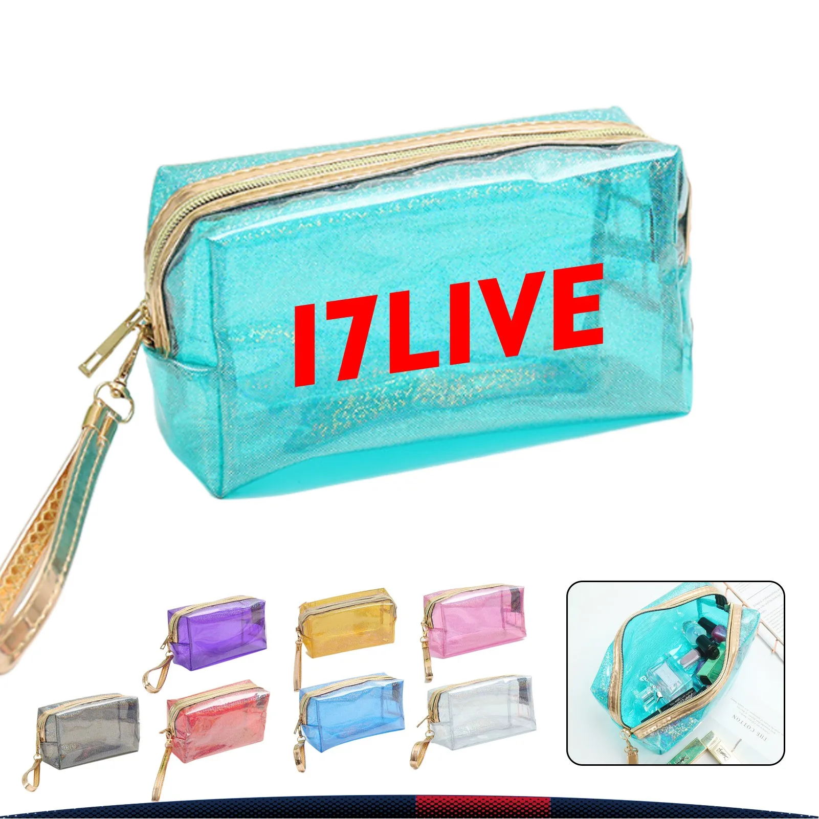 Makeup Carrying Cases Case Toiletry Pouch Unisex Private Label Custom Clear Pvc Cosmetic Travel Bag