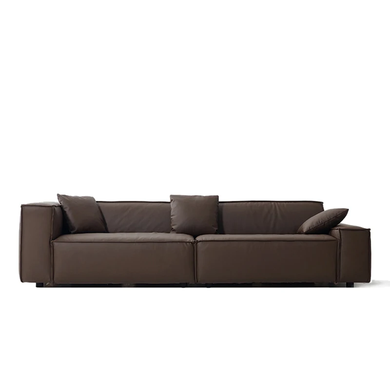 Fashion  design Leather Sofas Living Room Furniture Lounge Suite Genuine Leather Sofa Set