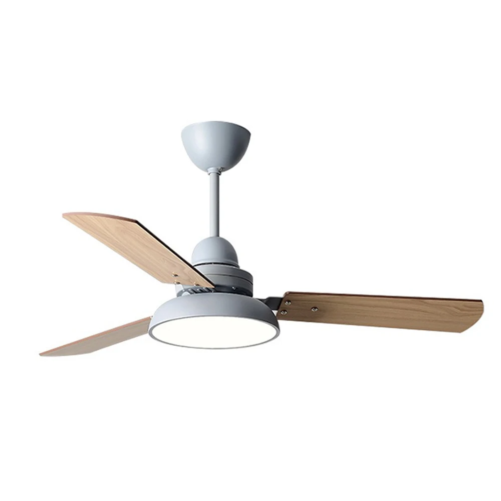 Minimalist Modern Style 42 Inch 48 Inch Plywood 3 Blades Remote Control Bldc Led Ceiling Fan With Light