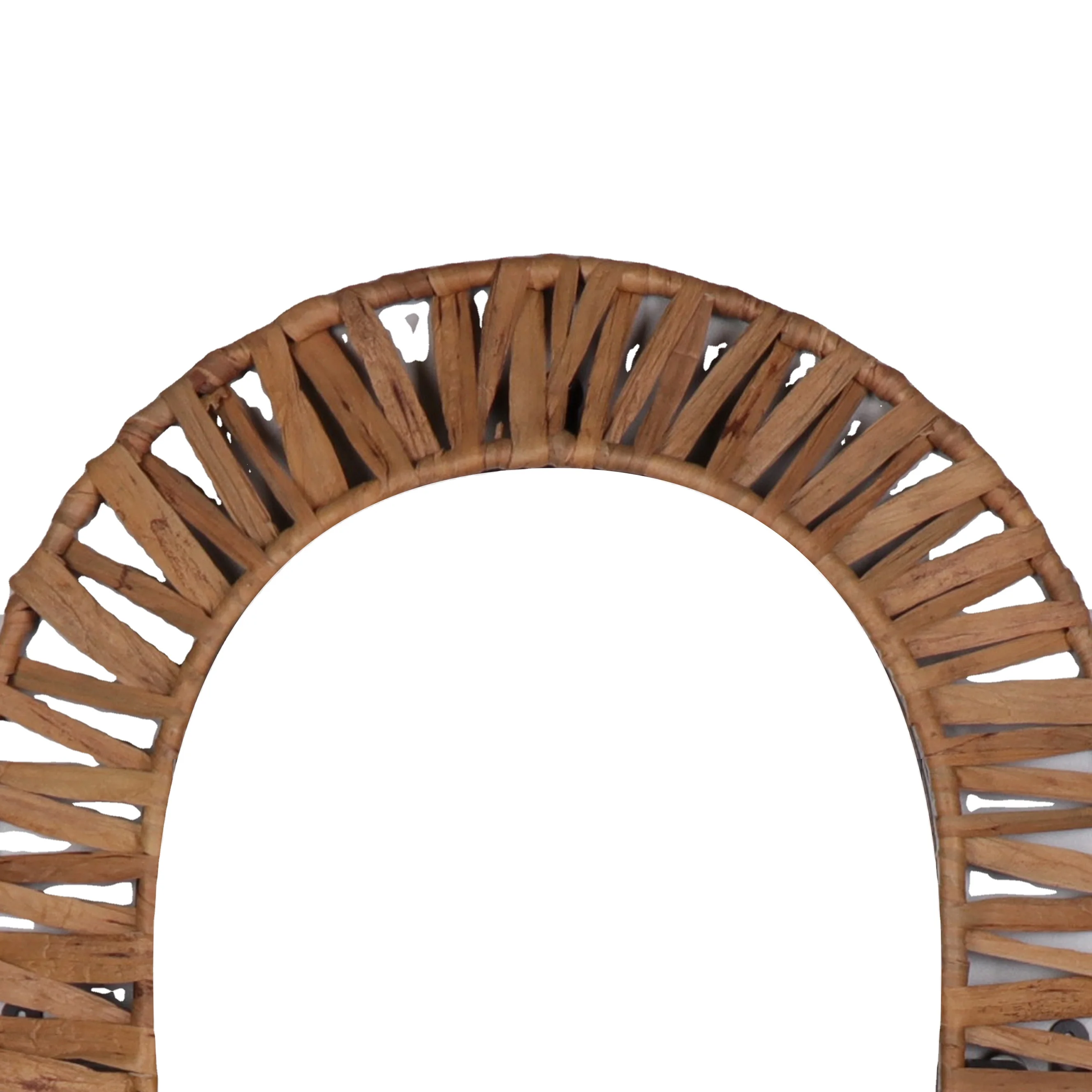 Golden Arts factory home furniture artistical living room decoration hotel arch bamboo weaving  mirror handmade