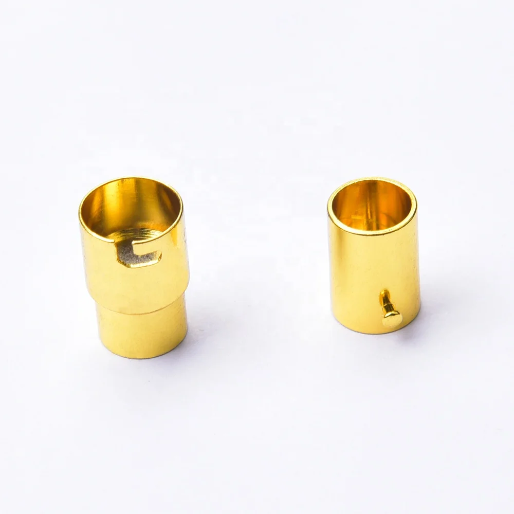 6mm Magnetic Metal End Tips Caps Rhinestone Rope Leather Bracelet Clasp Necklace Connectors Diy Jewelry Accessories