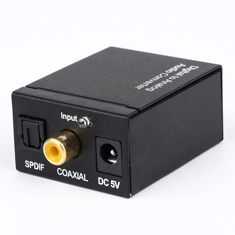Digital to Analog Audio Converter+3.5 Coaxial or Toslink digital audio signals to analog L/R audio