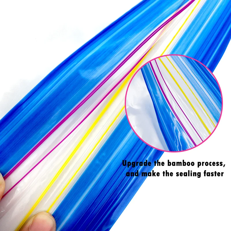 YURUI Factory Food Grade Ldpe Cartoon Double Track Slider Freezer Printed Cute Airtight Zip Lock Food Storage Custom Zipper Bag