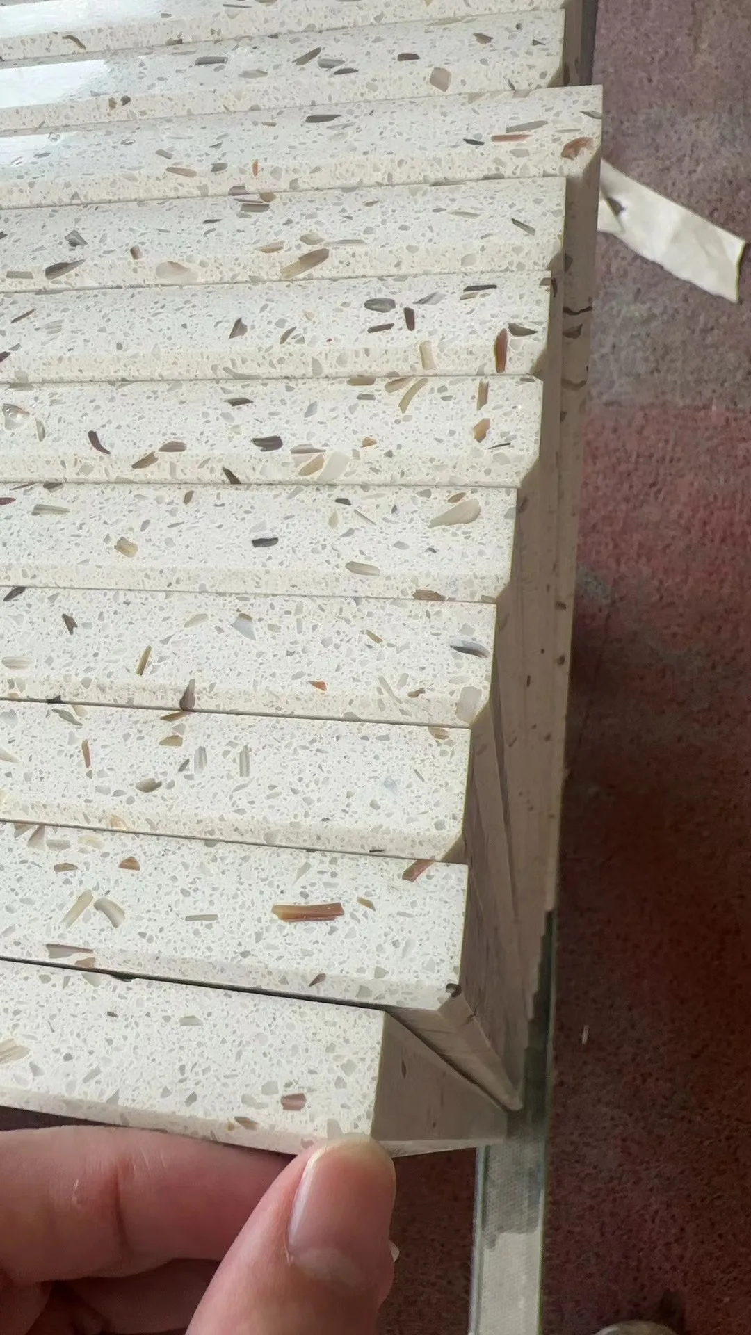 Shell quartz stone  white  quartz big slab quartz  for Vanity top  good quality good price