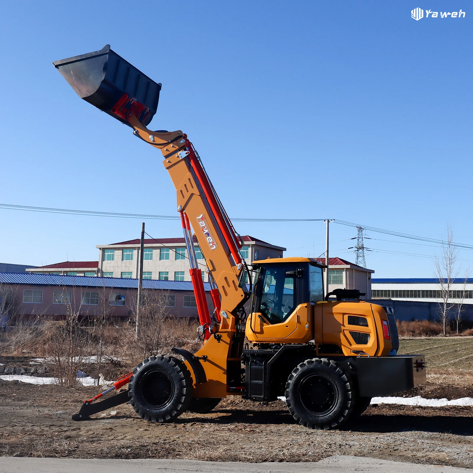 Телескопический погрузчик YW T3500 4*4 вращающийся 2 5-4 тонный грузоподъемность 7-11 М телескопический вилочный