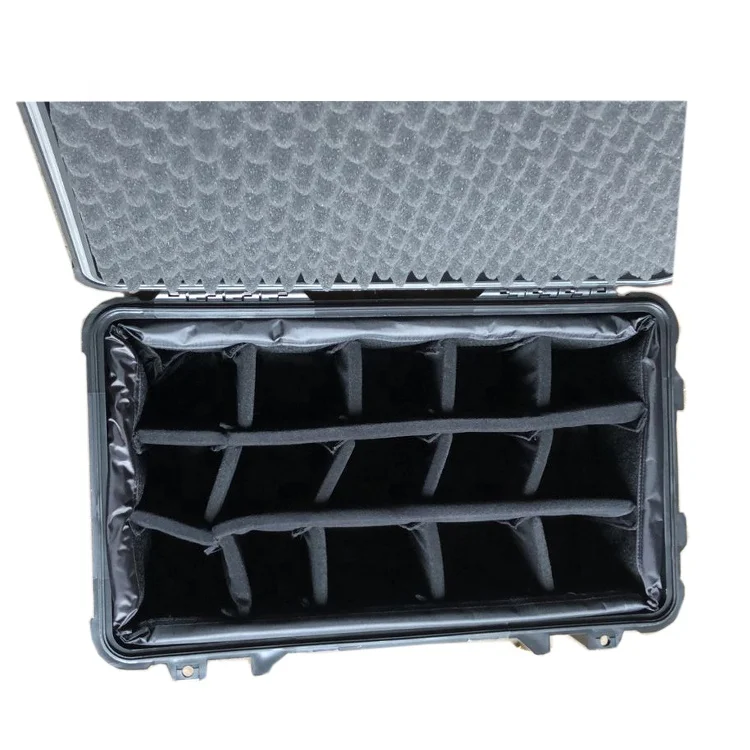 DPC112 560*350*230mm heavy duty hard plastic equipment storage case with wheel
