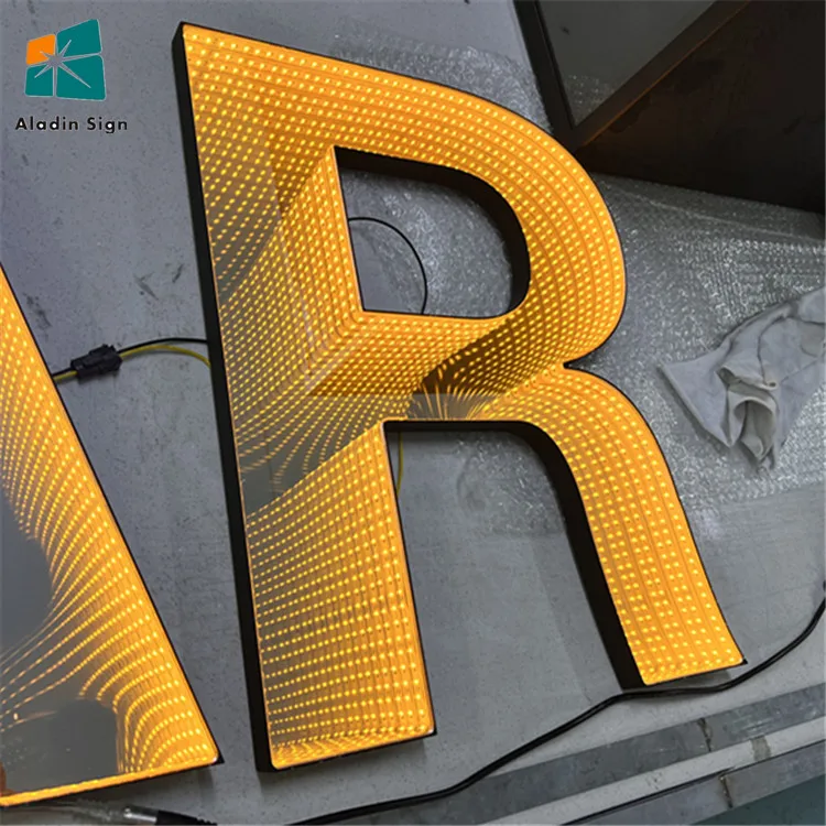 Infinity Mirror LED Letters LED Letter Acrylic Letters for Company Logo,Shop Decor,Decor