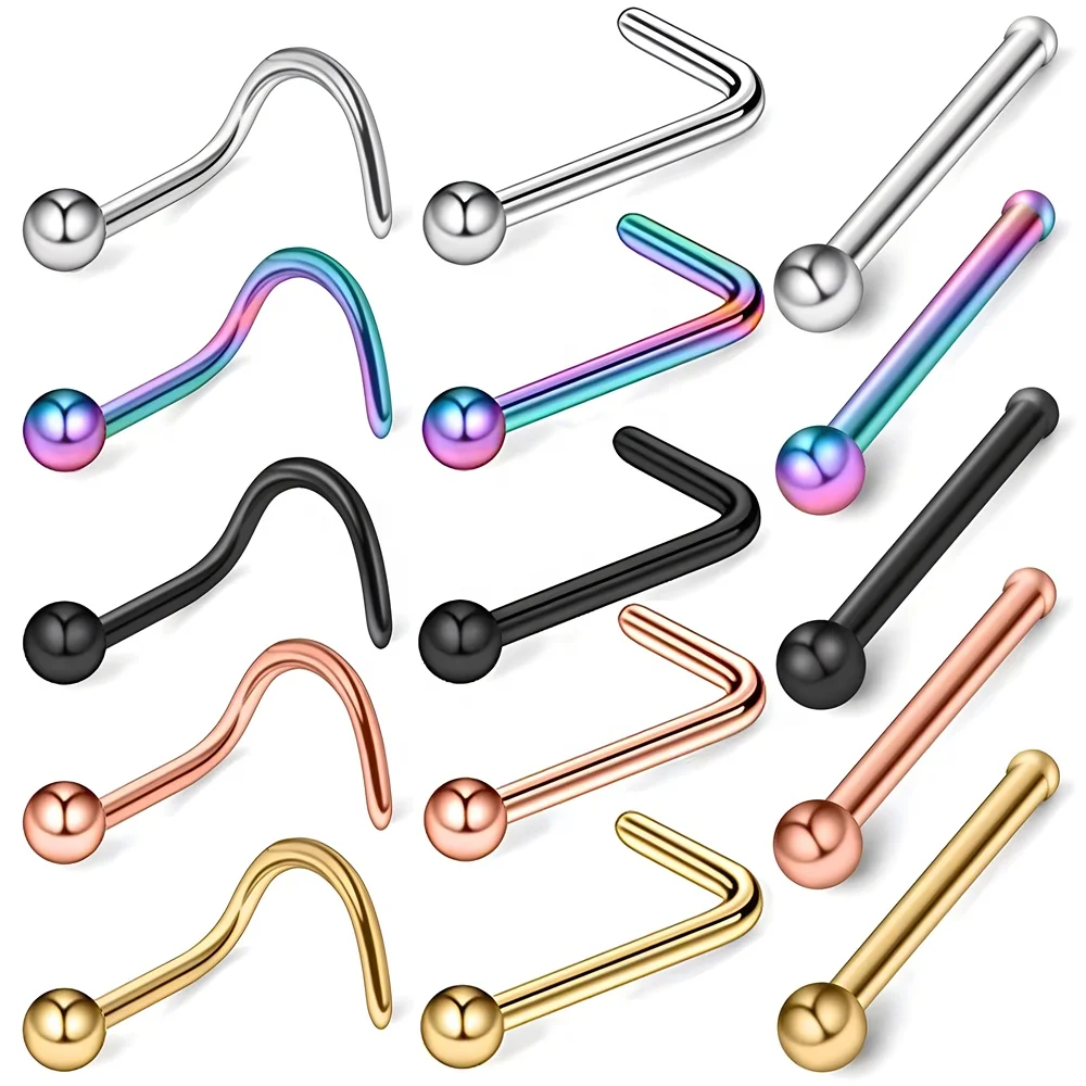 Модные хирургические серьги-гвоздики из нержавеющей стали