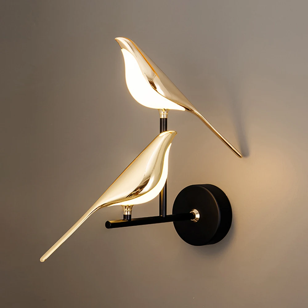 Светильник Kasanto в форме птицы, настенное бра singel, постмодерн, птица, светодиодная подвесная настенная лампа (1600327227124)