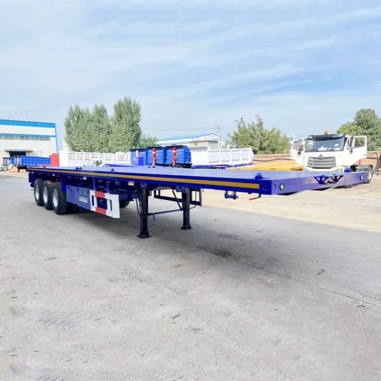 2/3/4 Axle 20/40 Foot Flatbed Trailer/ Flatbed Semi Trailer Manufacturers for Sale