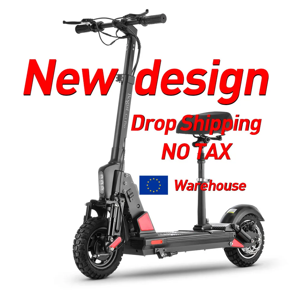 50KM Two Wheel Scooter Folding Electric Scooter 48V  500W Power Applicable to Men 10 Inch Off Road Tire Stepper Scooter