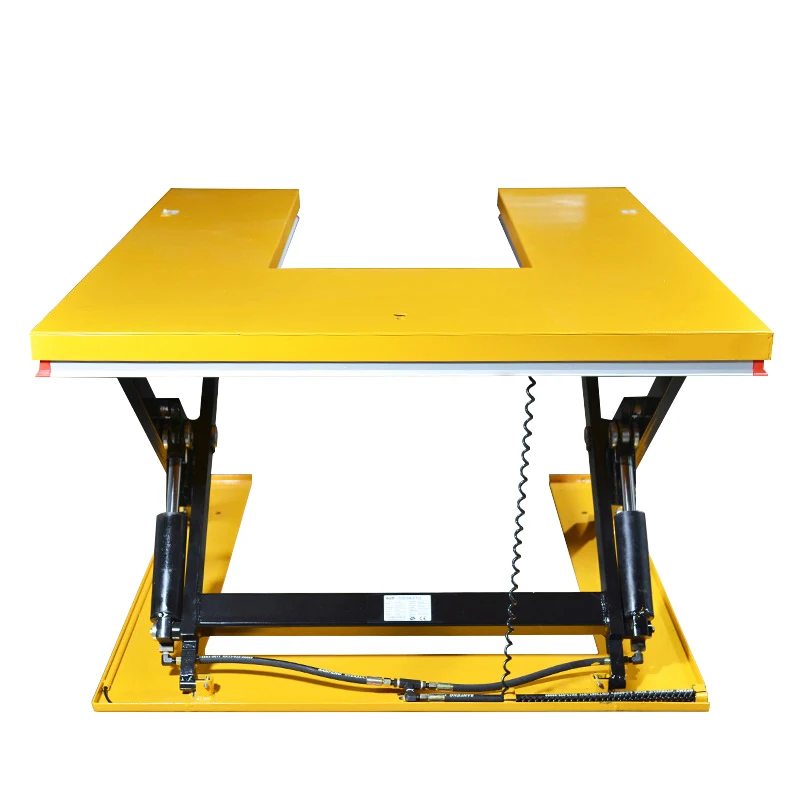U  E Shaped Top Platform    low position scissor lift table