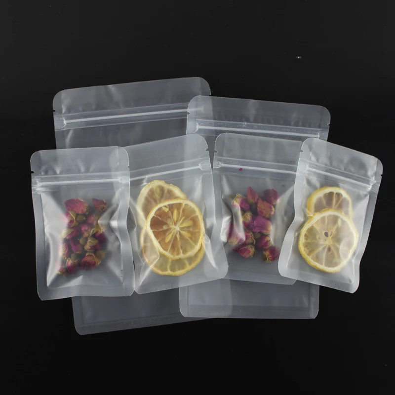 Resealable Zip lock Opaque Frosted Plastic Flat Bottom Packaging Pouch Zipper Bag