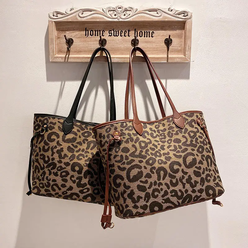 Promotion Of Large-capacity Commuting Ol Leopard Tote Portable Shoulder Bag Female Handbags