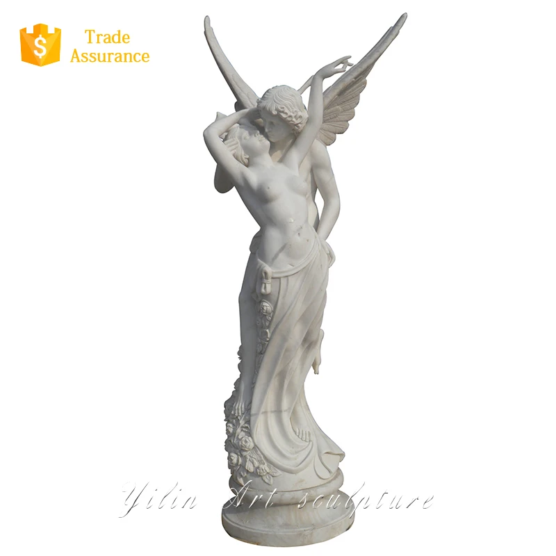 White marble church life size angel statue for sale