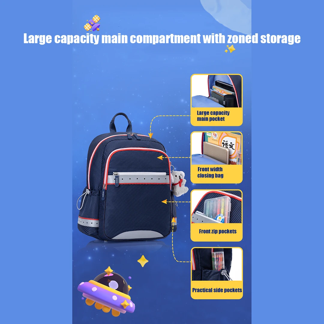 Wholesale 2024 Kawaii High Quality Polyester School Backpack Water Resistant Cute Cartoon Book Bags for Kids Boys for School