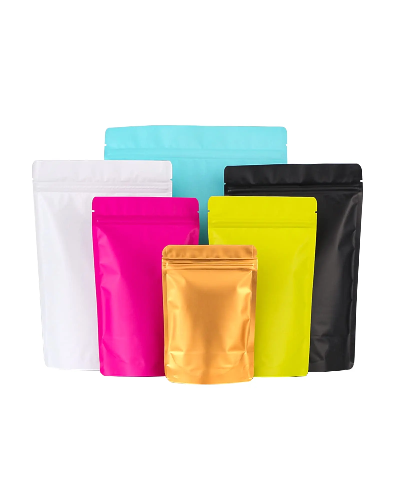 Frosted Plastic Zipper Seal Bag Food Candy Zip Lock Packaging Smell Proof Low Moq Stand up Pouch