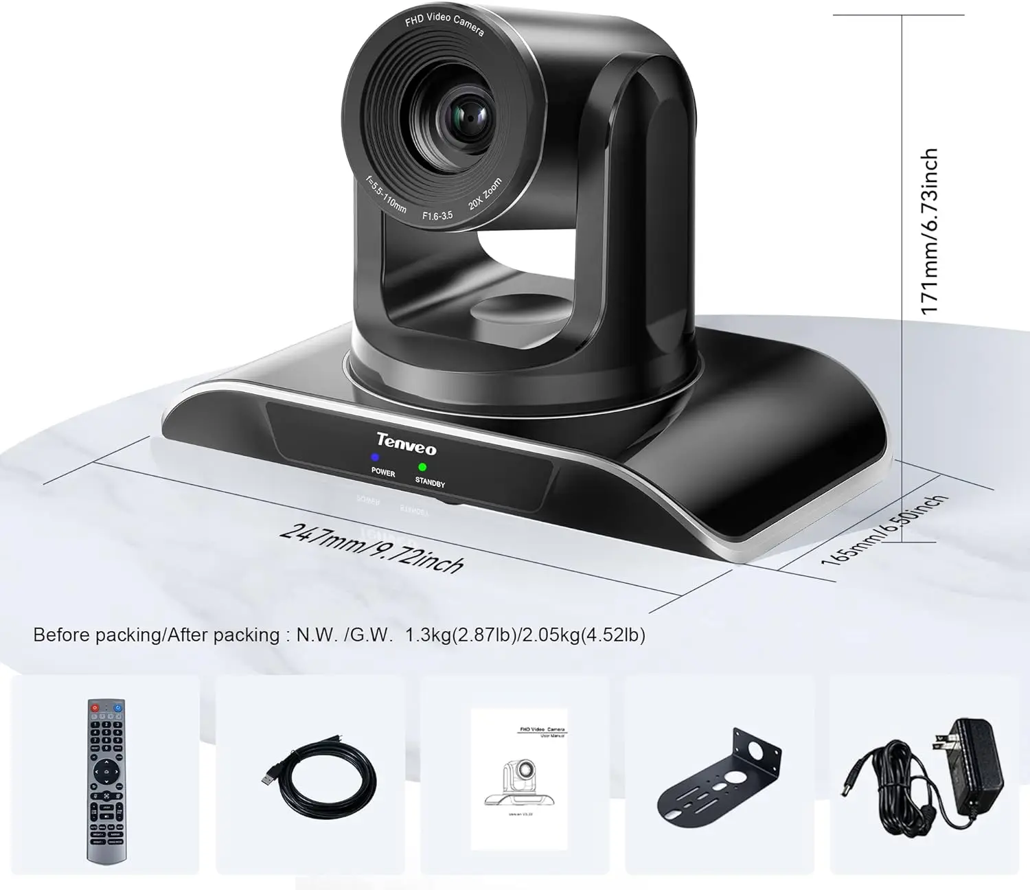 TEVO-VHD20H Professional Audio and Video Conference Solution 10x 20X 30x Zoom 4K UHD Conference Camera Ptz for Church
