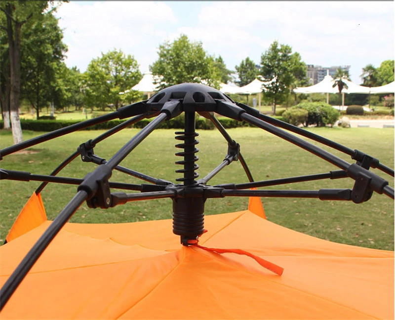 Automatic Dual Layer Summer Mongolian Hexagonal Yurt Tourist Tent Outdoor Big Camping Tents For 5 Person Used