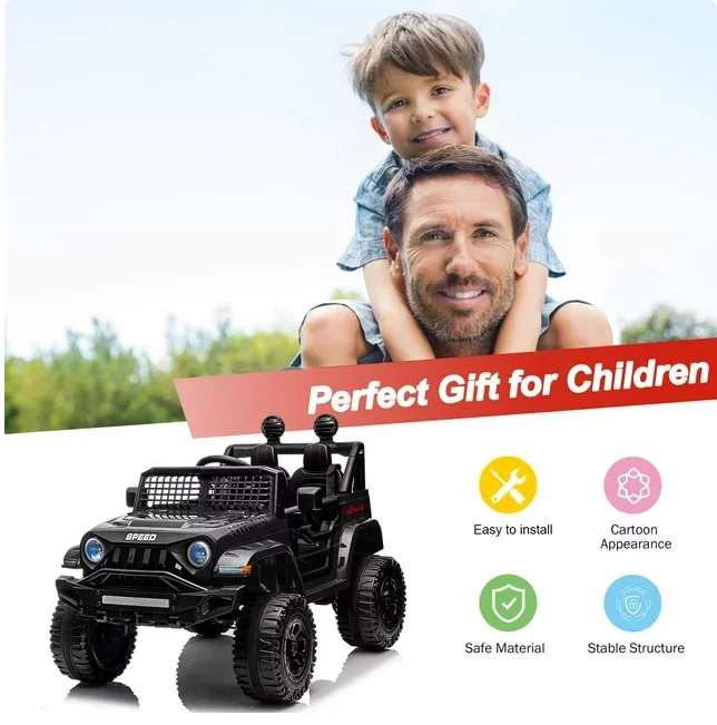 Kids Electric Toy Cars 12v All Wheel Drive Battery Operated Baby Ride on Electrical Toy Car Mp3