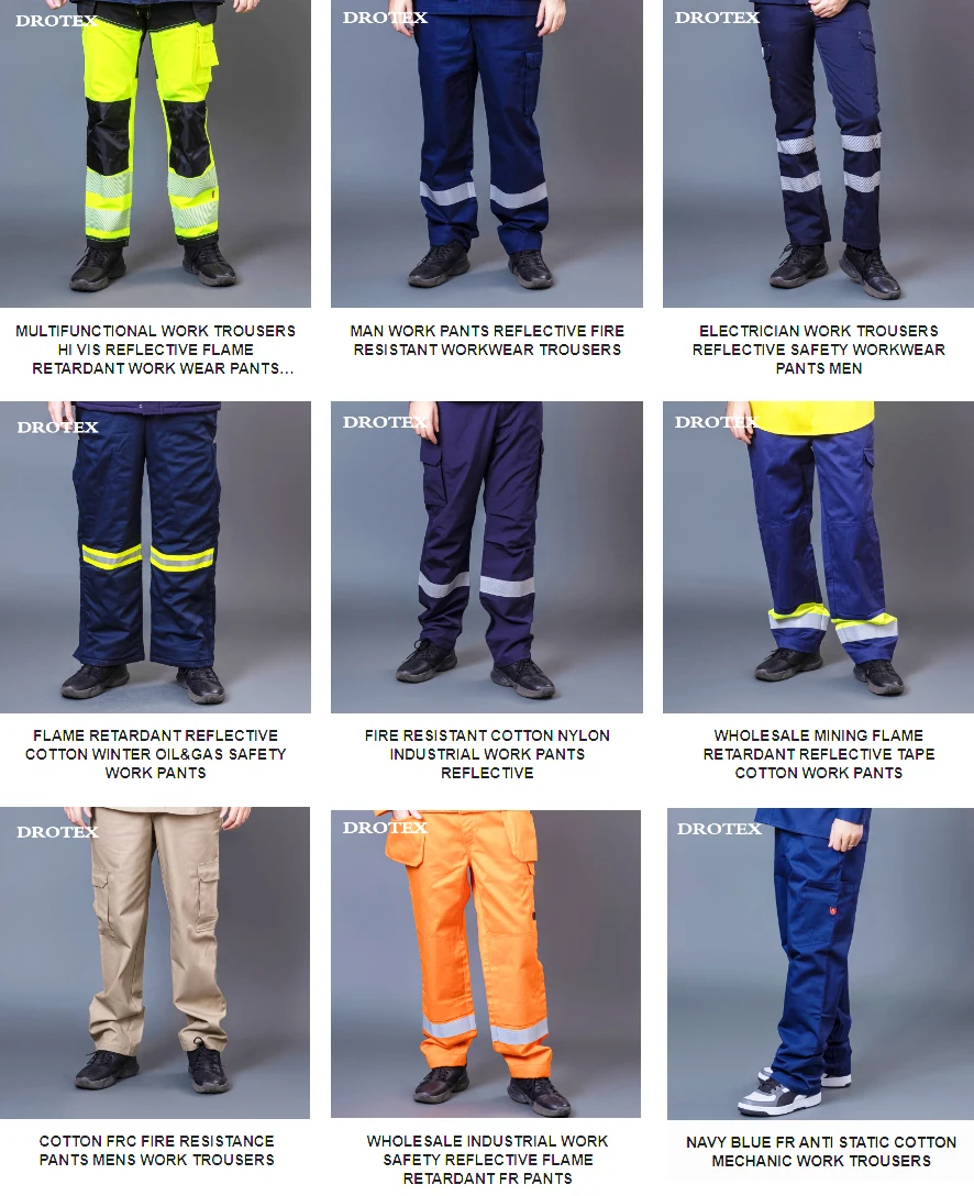 EN ISO11611 Class1Cotton Flame Retardant Europe FR Bib Overalls with Carbon Fibre