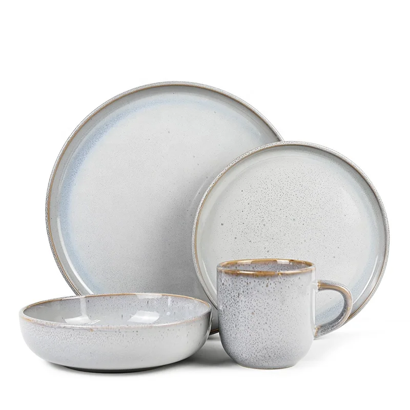 16pc 20pc Ceramic Plate Sets Matt Reactive Dinnerware Korean Tableware Turkey Dinnerware with Plates Salad Plate Bowl Mug