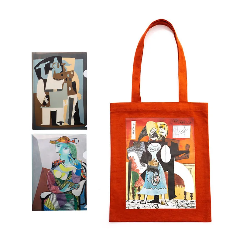 Picasso Master Painting Ladies Canvas Tote Bag Shoulder Shopper Hand Bag Purse For Women Travel Beach Colorful Shopping Handbags