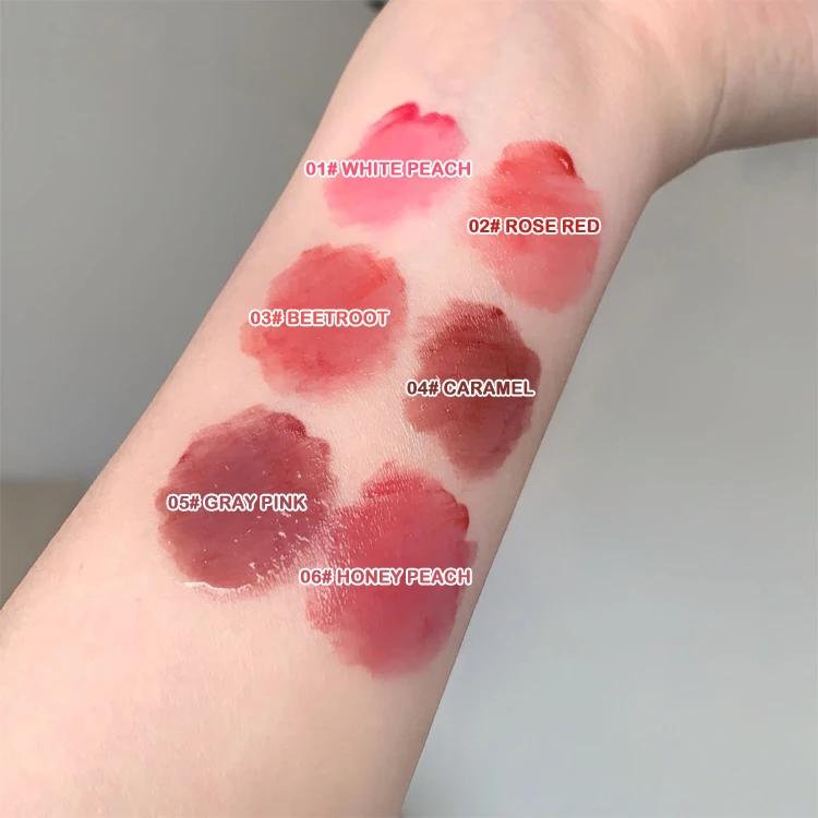Mirror-gloss Jelly Tint Hydrating Lip Gloss Vegan Waterproof Long-lasting Liquid Lipstick