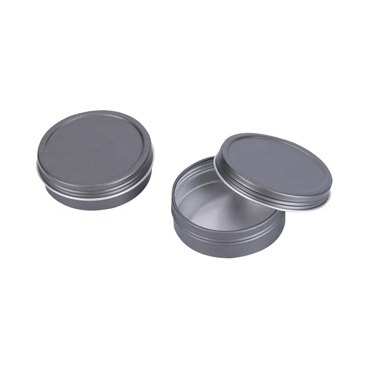 Wholesale Small Round Flat Cosmetic Box Metal Cream Jars Aluminium Tin Can