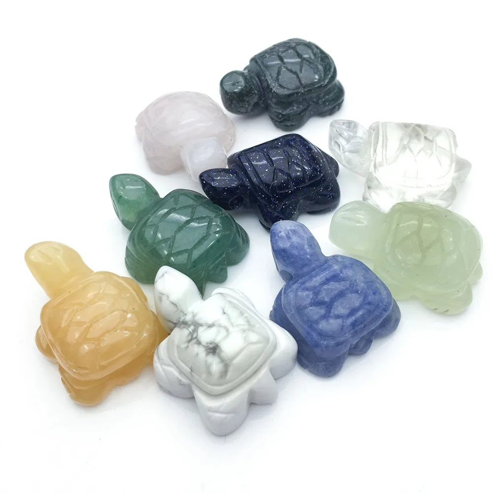 Wholesale hot selling various crystal  hand carved turtle quartz crafts