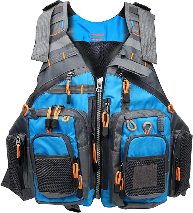 2022 New Style Fishing Vest Multiple Pockets Fishing Backpack Adjustable Size Outdoor Fly Fishing Vest