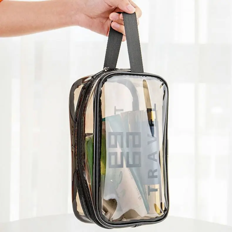  Portable Waterproof Transparent PVC Makeup Bag Cosmetic Storage Modern