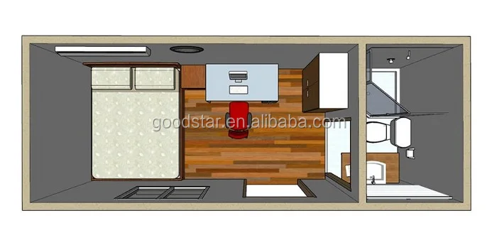 Pre Fab Flat Pack Living 20 Feet Modular Cabin Homes Tiny Home Containers Casa Contenedor Modulares