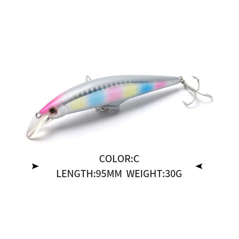 95mm30g Artificial Bait Sea Bass Lure Swim Baits Hard Plastic Sinking Minnow Fishing Lure