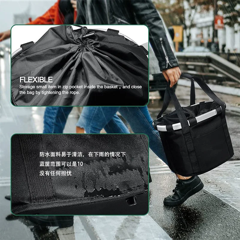 Идентификаторы Передняя съемная руль велосипеда корзина складной Малый Pet съемная корзина для велосипеда