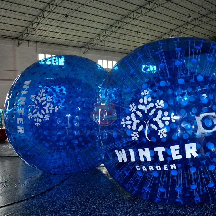 2 входа прозрачный 1 мм ПВХ 3 м x Giantzorb надувной бублик Зорб шар боулинг