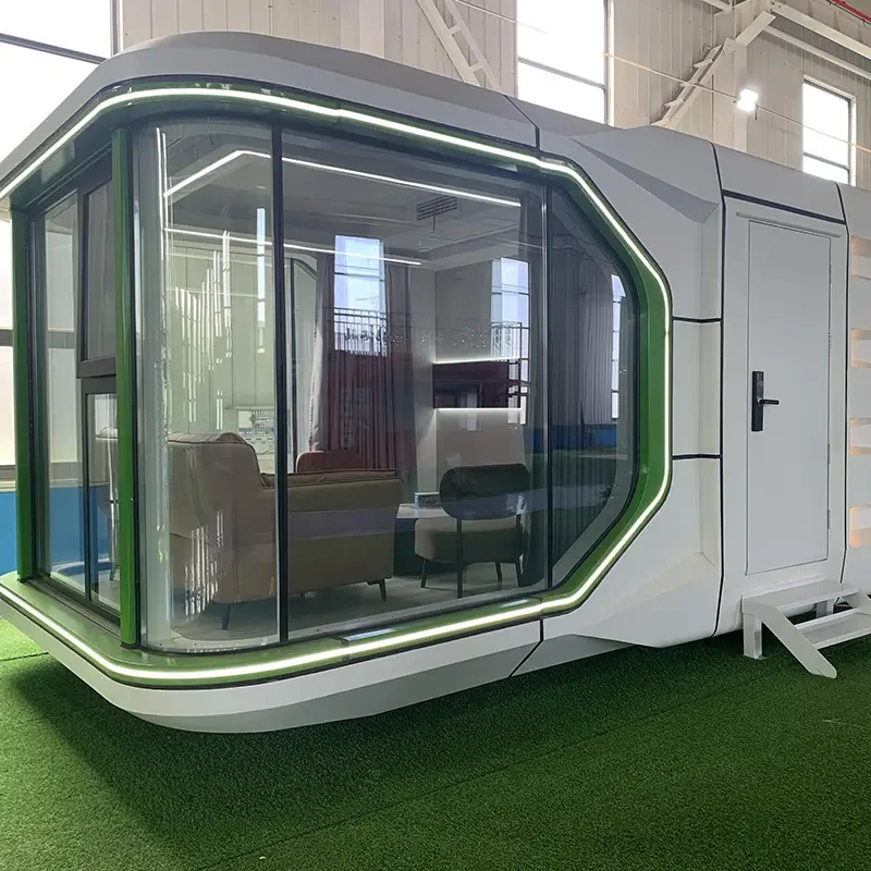 Продажа в Китае Современная стальная конструкция портативный мобильный умный сборный космический дом-капсула