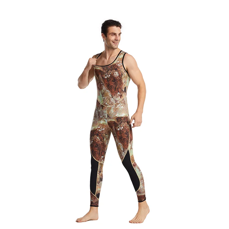 Vest Style Short Sleeve 3mm 5mm 7mm Neoprene Surfing Snorkeling Men New Fashion Camouflage Back Zip Wetsuit  Neoprene Sbr Scr Cr