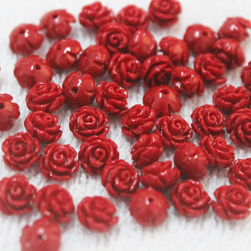 Wholesale gemstone jewelry synthetic coral flowers