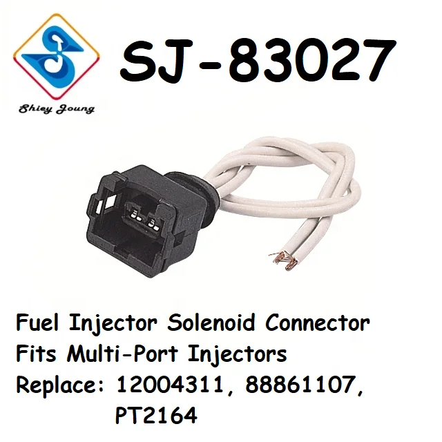 Auto Injector Connector Harness 15326181 Delphi Injector Wire Harness 2 Pin Female Plug Harness