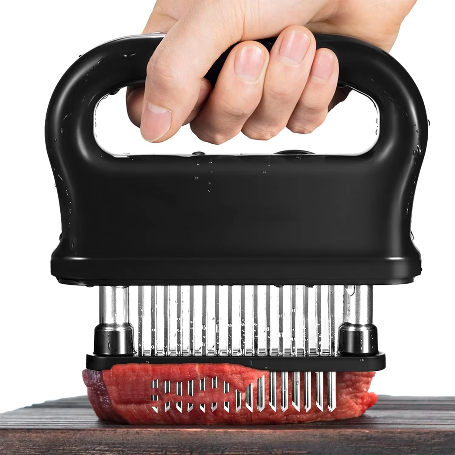 48 Stainless Steel Sharp Needle Blade Tenderizer for Tenderizing Steak Beef with Soft Handle
