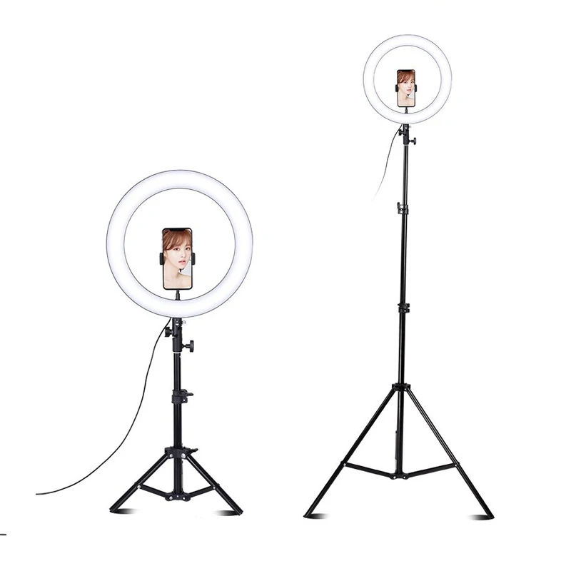 8 10 13 14 18 Inch Professional Tiktok Live Ringlight Mirror Dimmable Make Up Selfie 12 Inch Led Ring Light With Tripod Stand