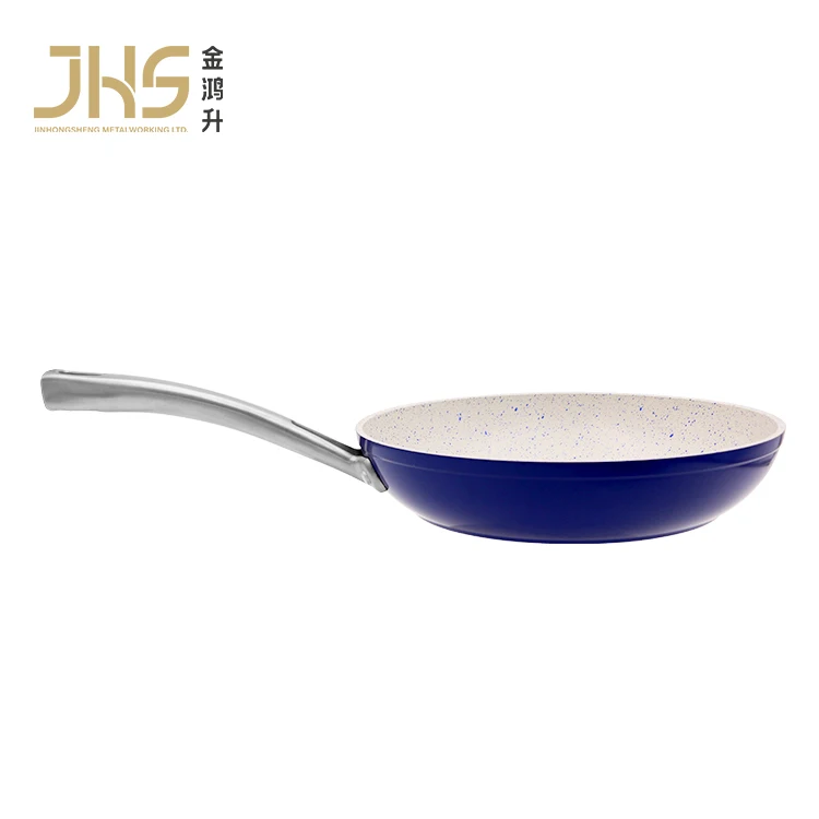 8pcs Blue White ceramic aluminum marmite aluminium nonstick kitchen pots and pans non-stick cooking pots cookware set with glass