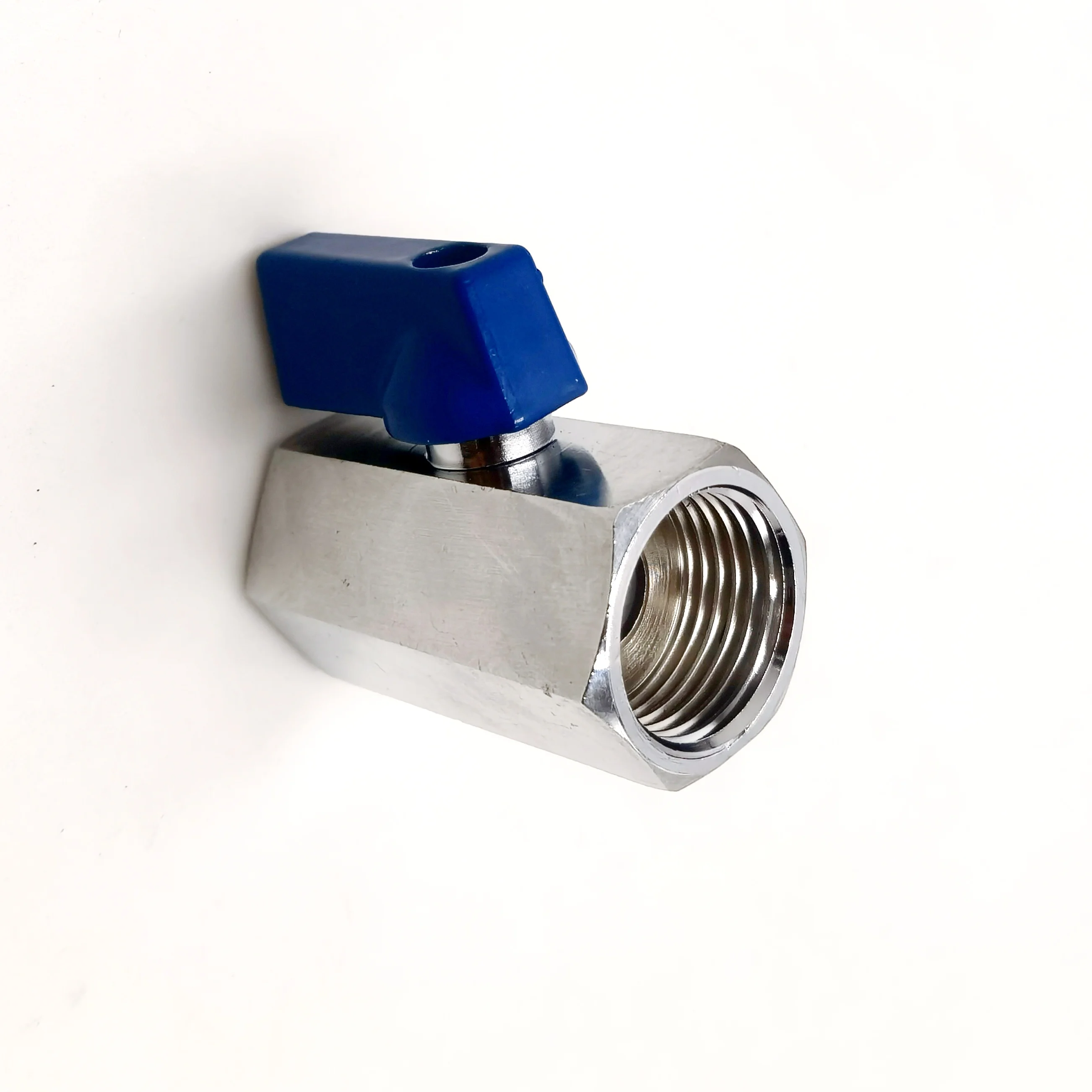 1/2 Mini ball valve with blue handle F&F