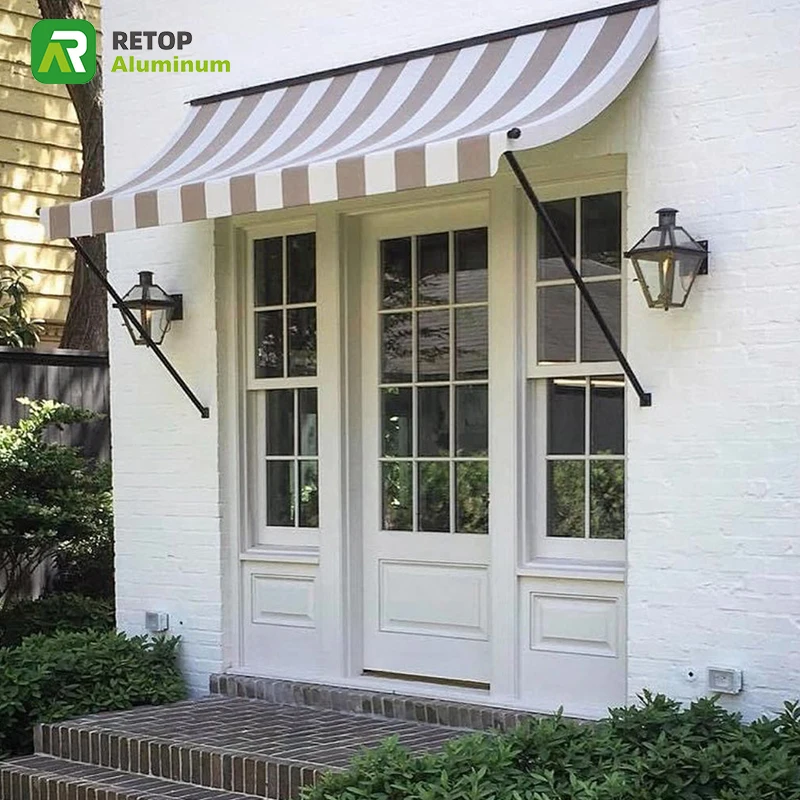 Aluminum front bar for retractable awnings aluminum profile awning pipe