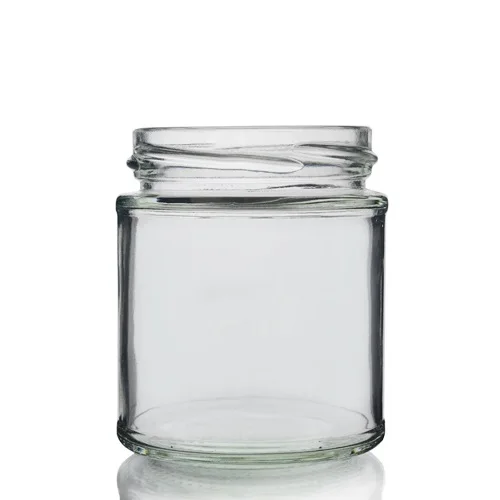 Straight Sided 190ml 7oz Clear Chutney Jam Honey Sauce Herb Glass Preserve Jar