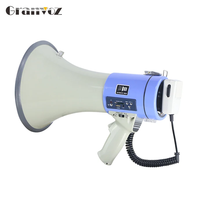 12V Recording Siren BT 50W Megaphone Battery Rechargeable Power Megaphone 50W