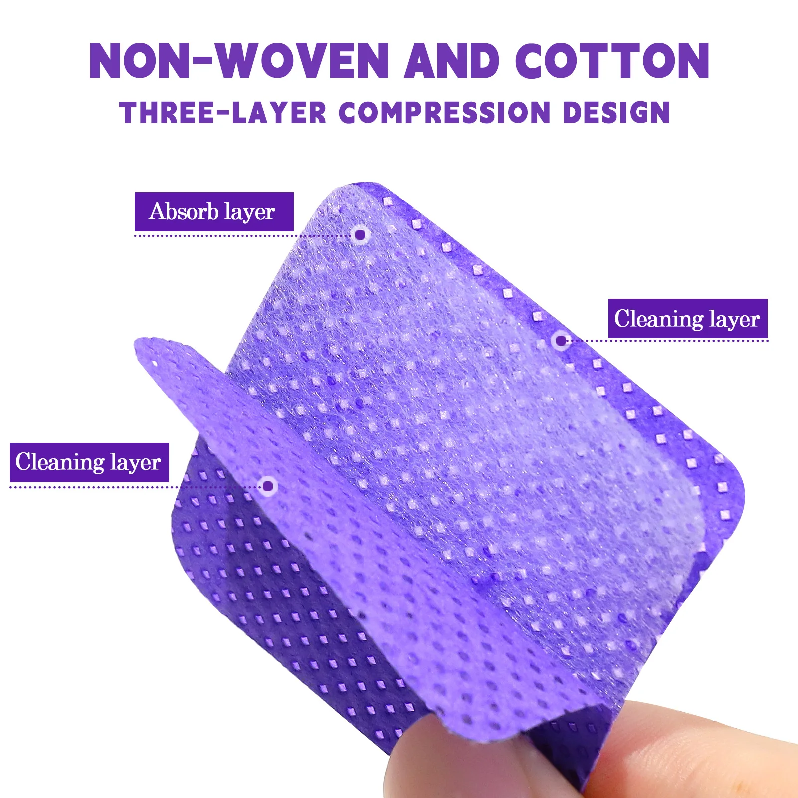 Heart Cotton Pads Custom Logo 200 PCS Thicker Lint Free Nail Wipes Nail Art Gel Polish Remover Cotton Pads Nail Wipes