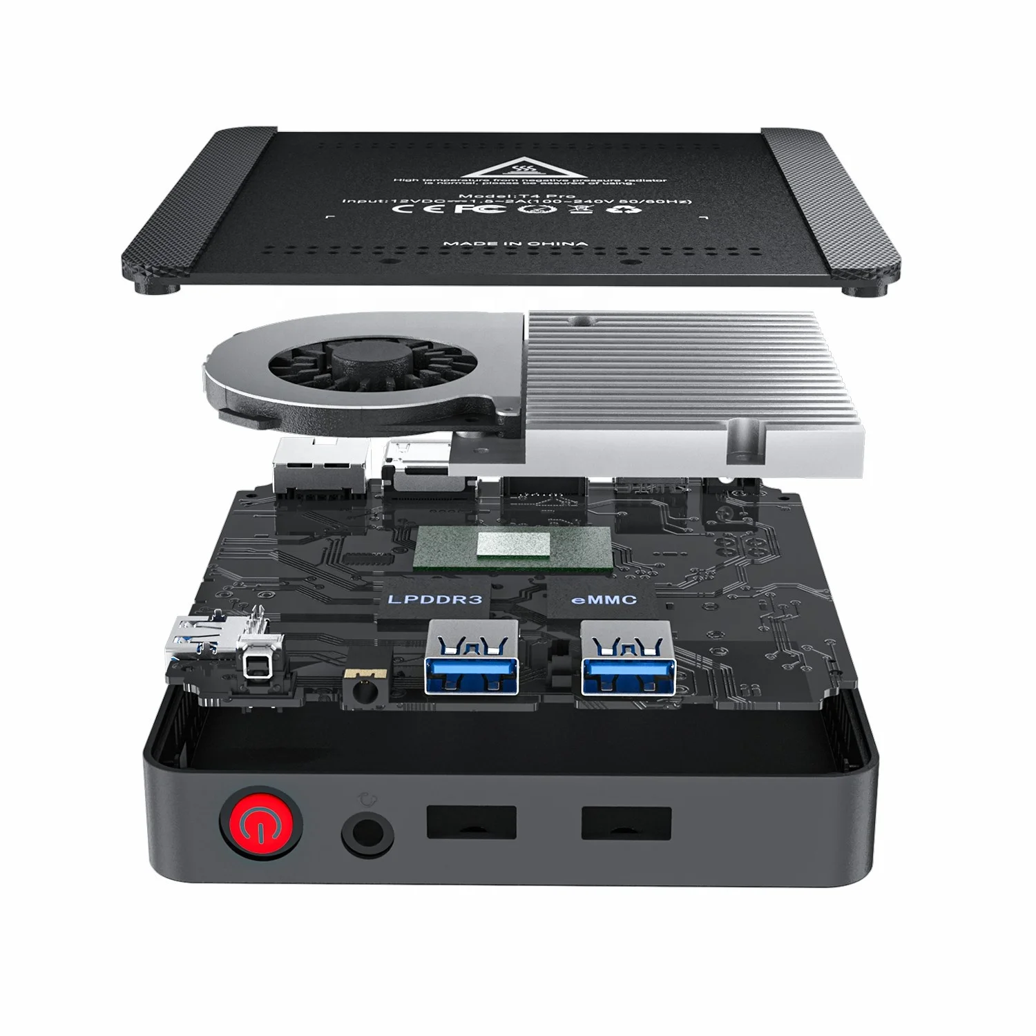 Mini PC Beelink T4 pro In-tel Apollo N3350 4+64GB 4K Dual HD MI USB3.0*4 WOL mini pc small computer for office business