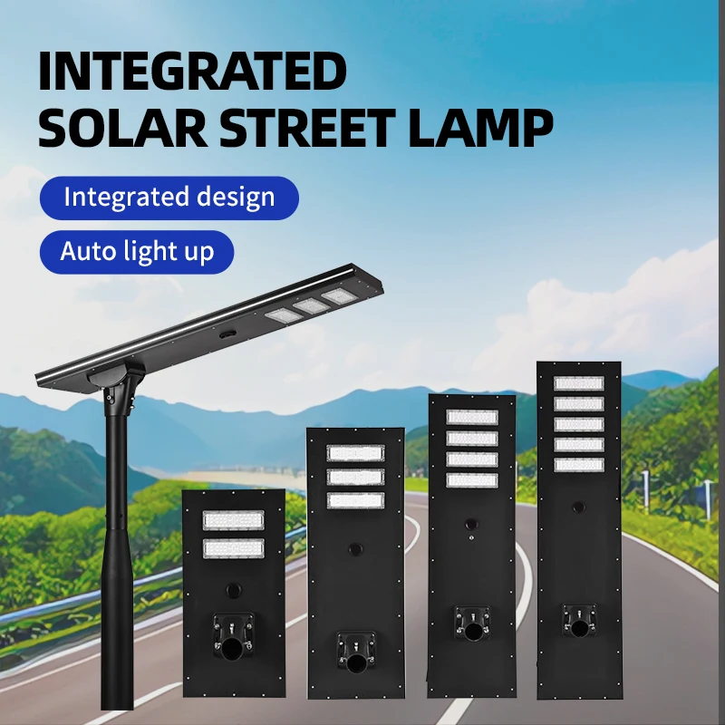 200W 300W 400W 500watt All-in-One LED Solar Street Lights for Project Sale Farm House Village Garden Parking Lot with Pole